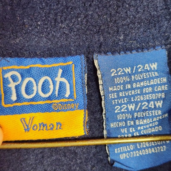 Vintage Pooh Disney Fall Eeyore Woman’s Plus Size Fleece Vest Size 22W/24W - Picture 3 of 4
